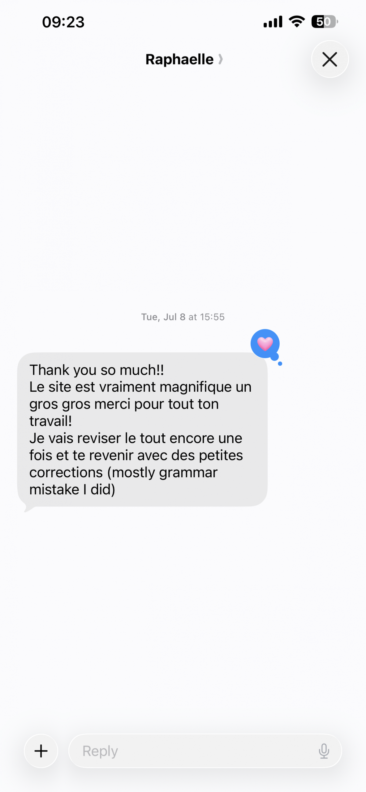 Pilates spinning gym website design testimonial